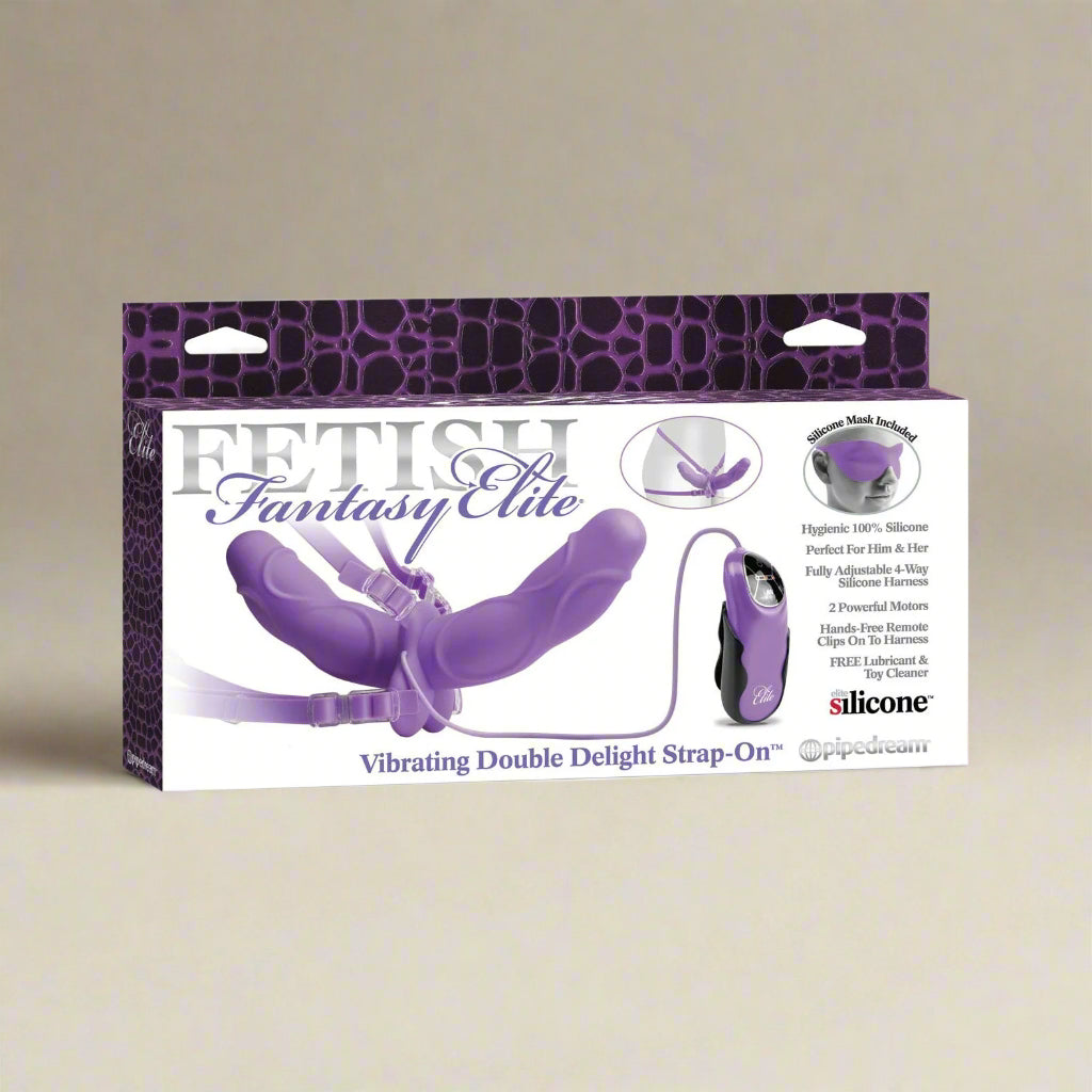 Fetish Fantasy Elite Vibrating Double Delight Strap On