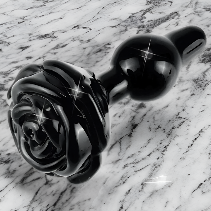 Icicles No. 77 Hand Blown Glass Rose Butt Plug