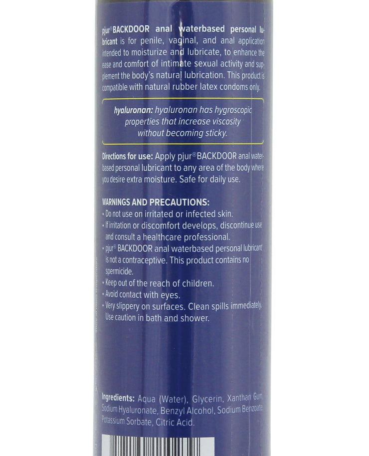 Pjur Back Door Anal Water Based Personal Lubricant - 250 Ml Bottle