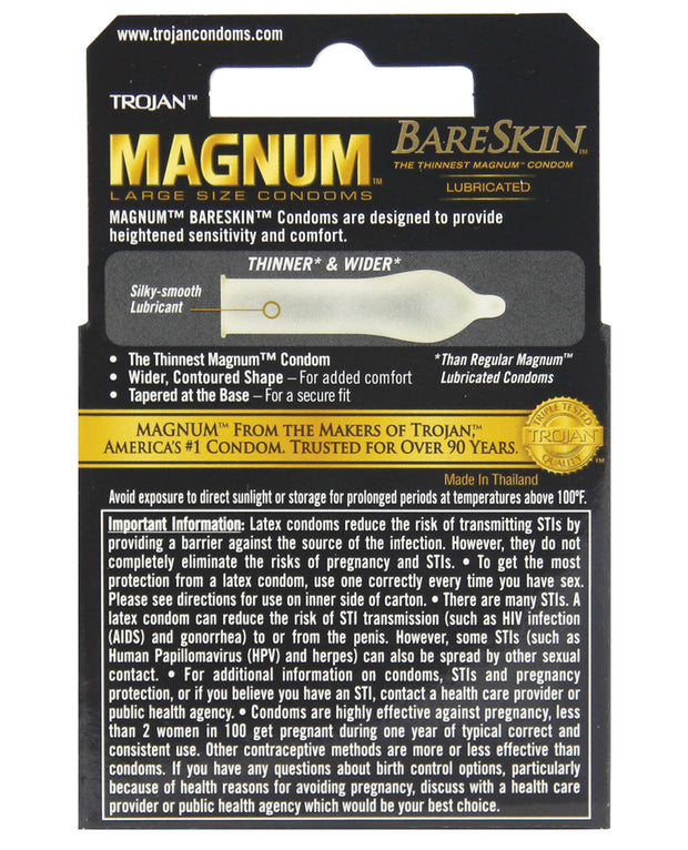 Trojan Magnum Bareskin Condoms - Pack Of 3