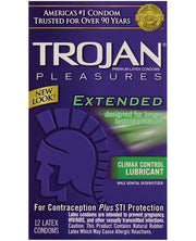 Trojan Extended Pleasure Condoms - Box Of 12