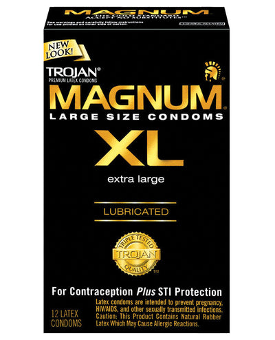 Trojan Magnum Xl Lubricated Condom - Box Of 12