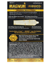 Trojan Magnum Ribbed Condoms - Box Of 12