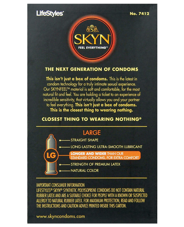 Lifestyles Skyn Large Non-latex - Box Of 12