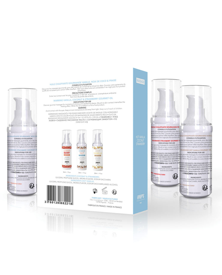 Exsens Of Paris Let's Travel Massage Oil Set