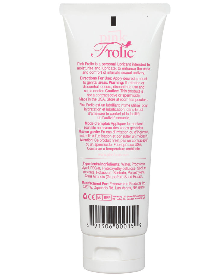 Pink Frolic Gel Lubricant - 3.3 Oz Flip Top Tube