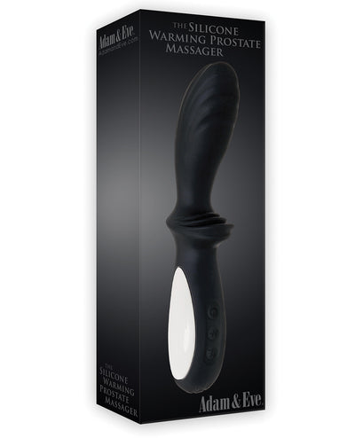 Adam & Eve Silicone Warming Prostate Massager - Black