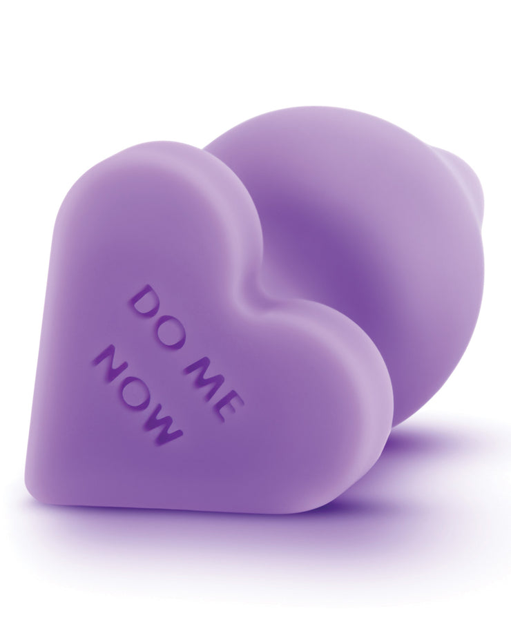 Blush Play With Me Naughty Candy Heart Do Me Now Plug - Purple