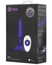 B-vibe Remote Trio Plug W-3 Motors - Purple