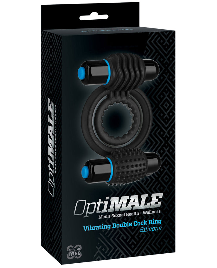 Optimale Vibrating Double C Ring - Black