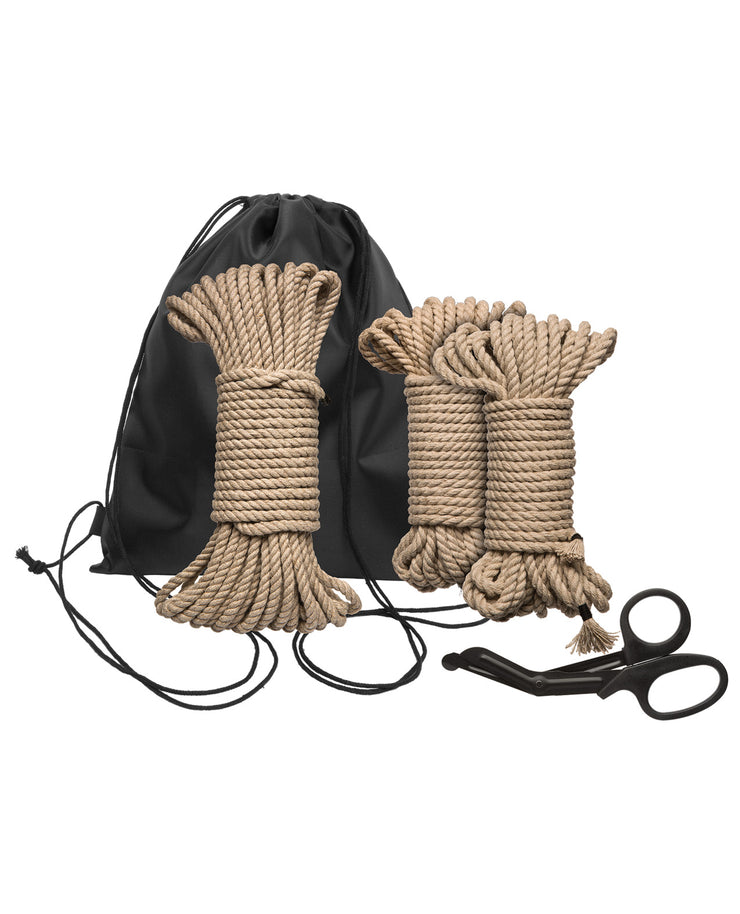 Kink Bind & Tie Initiation Hemp Rope Kit - 5 Pc Kit