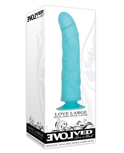 Evolved Love Large Dildo - Blue