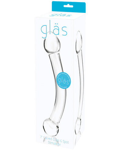 Glas 7" Curved Glass G Spot Stimulator - Clear