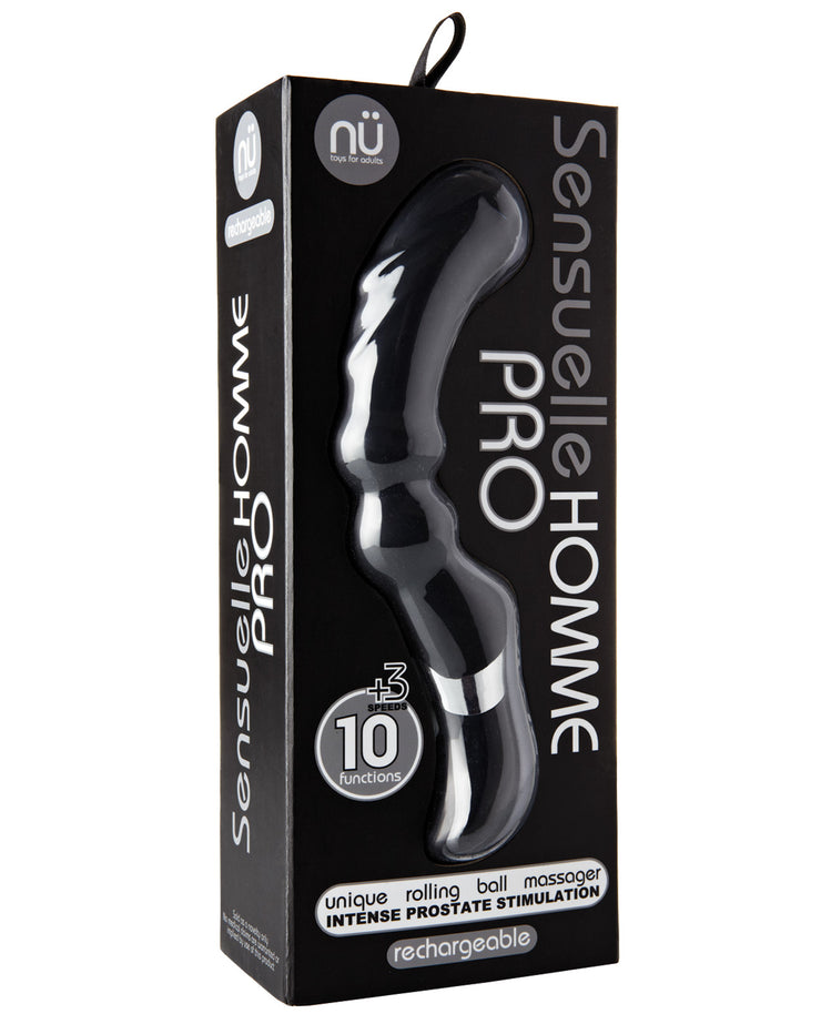 Sensuelle Homme Rechargeable Prostate Massager - Black