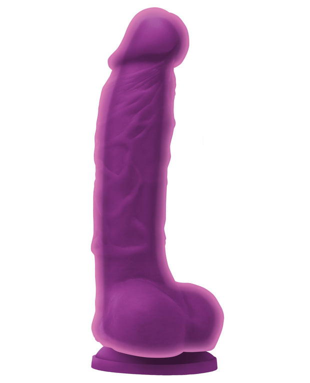 Colours Dual Density 5" Dong W-balls & Suction Cup - Purple