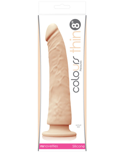 Colours Pleasures Thin 8" Dildo - White