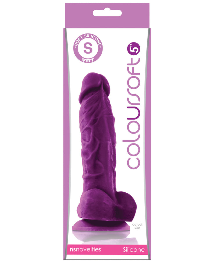 Coloursoft 5" Silicone Soft Dildo - Purple