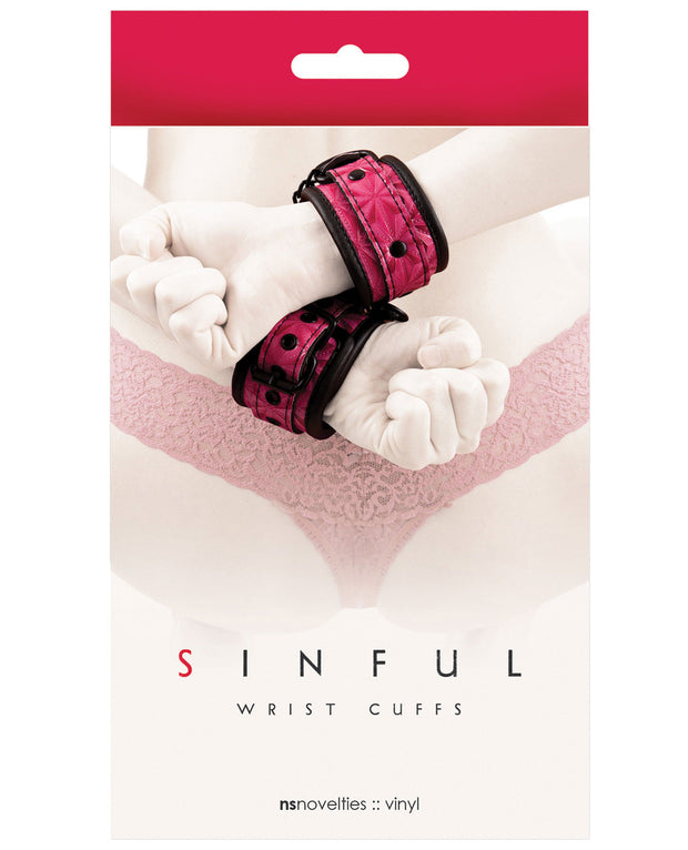 Sinful Wrist Cuffs - Pink