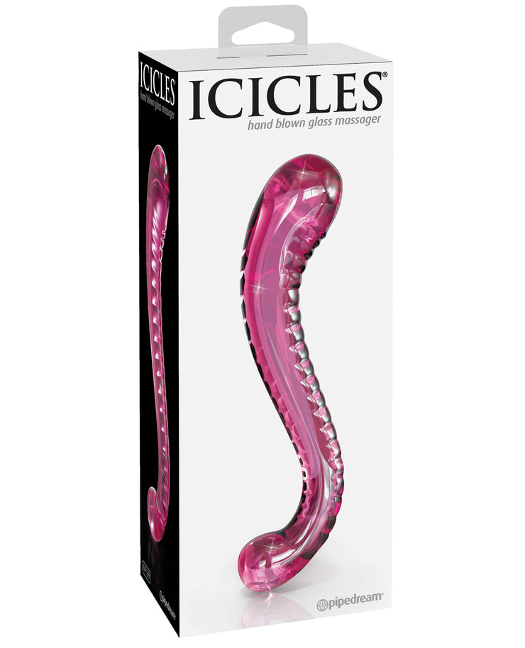 Icicles No. 69 Hand Blown Glass G-spot Dildo - Pink