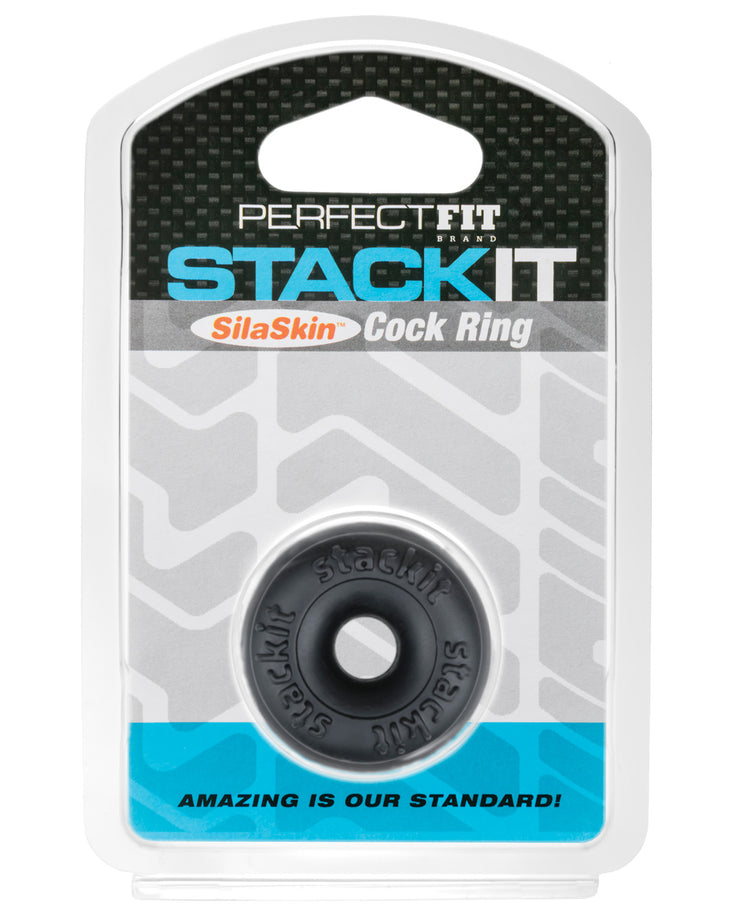 Perfect Fit Stackit Cock Ring - Black