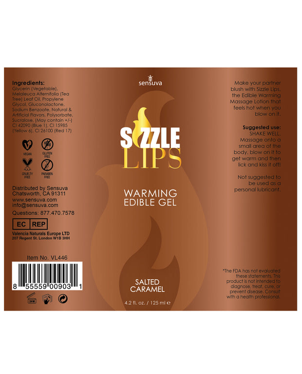 Sensuva Sizzle Lips Warming Gel - 4.2 Oz Salted Caramel