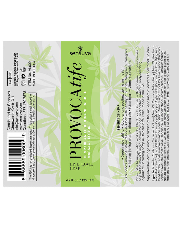 Provocatife Hemp Oil Massage Lotion W-pheromones