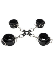 Shots Ouch Leather Hand & Leg Cuffs - Black