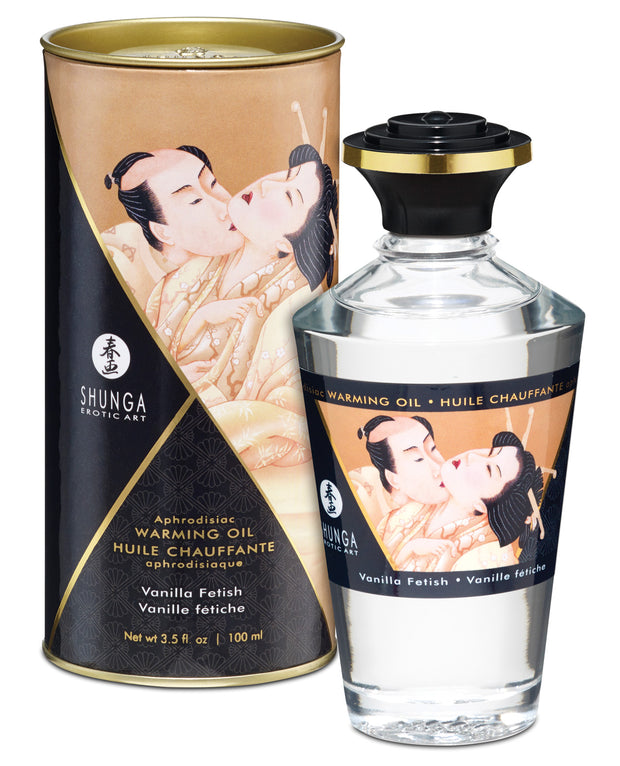 Shunga Warming Oil Vanilla Fetish - 3.5 Oz.