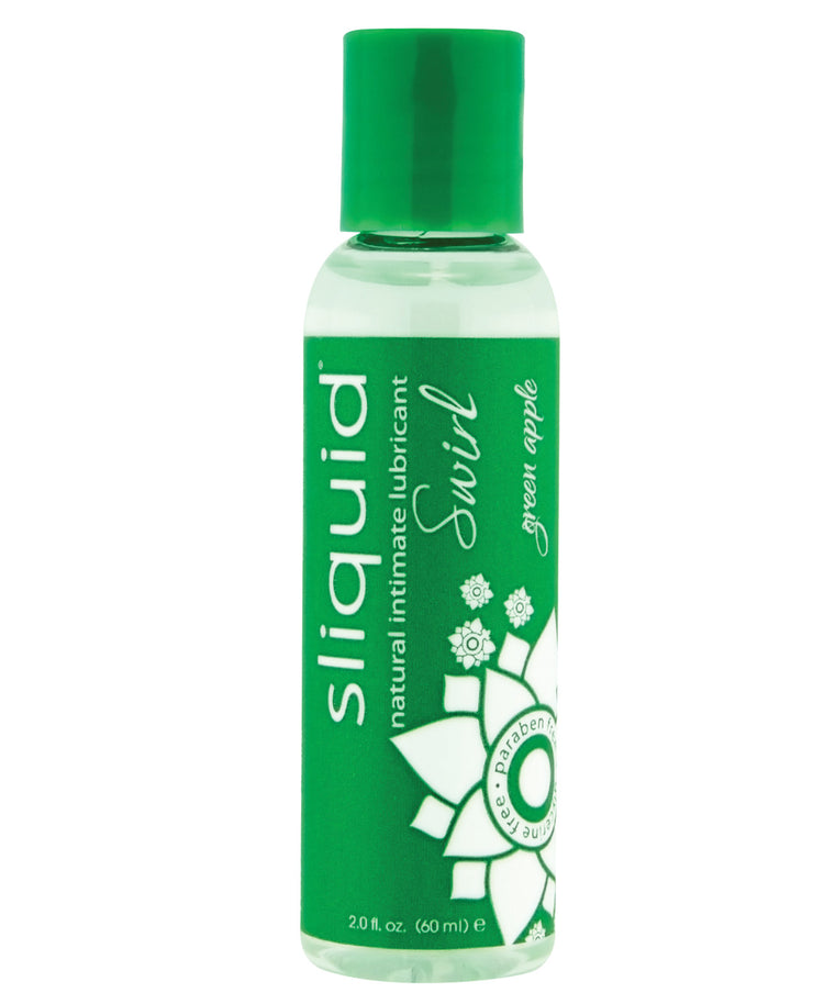 Sliquid Naturals Swirl Lubricant - 2 Oz Green Apple